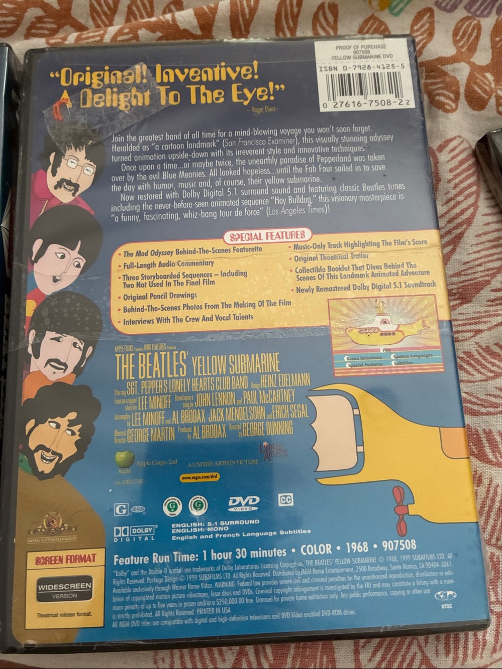 Two BEATLES DVDs for you and your family. HELP & Yellow Submarine. Unopened. NIB - Picture 4 of 7